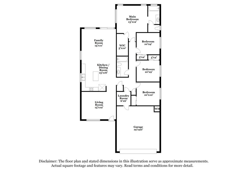 2,110/Mo, 11401 W Davis Ln Avondale, AZ 85323 Floor Plan View
