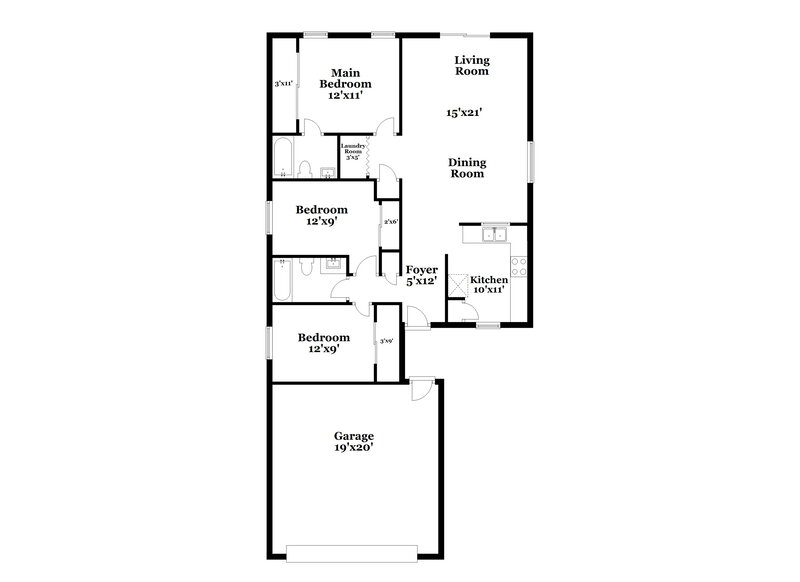 1,825/Mo, 11329 W Loma Blanca Dr Surprise, AZ 85378 Floor Plan View
