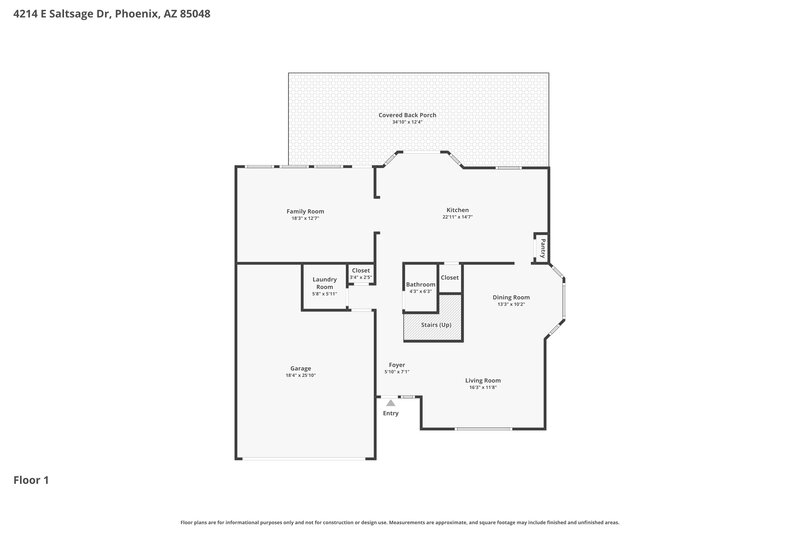 2,855/Mo, 4214 E Saltsage Dr Phoenix, AZ 85048 Floor Plan View