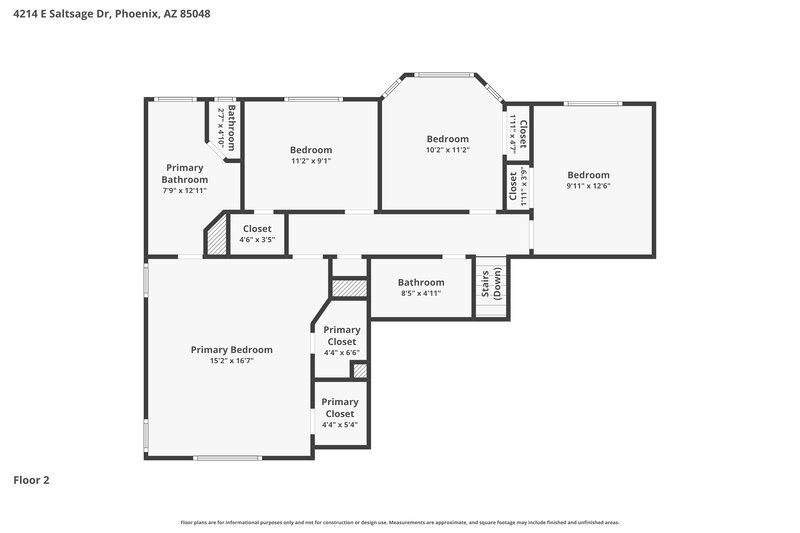2,855/Mo, 4214 E Saltsage Dr Phoenix, AZ 85048 Floor Plan View 2