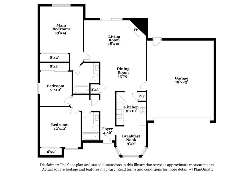 2,025/Mo, 320 E Hartford Ave Phoenix, AZ 85022 Floor Plan View
