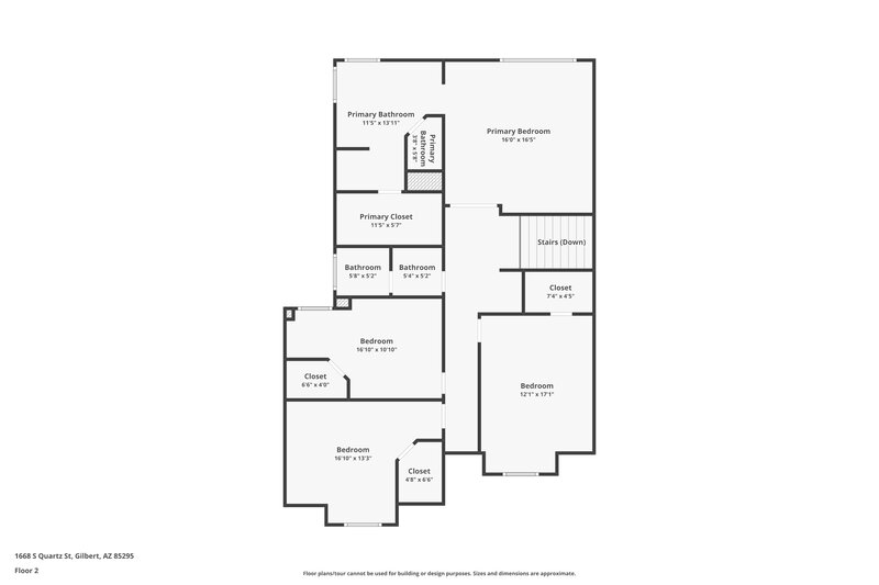 3,125/Mo, 1668 S Quartz St Gilbert, AZ 85295 Floorplan View 2