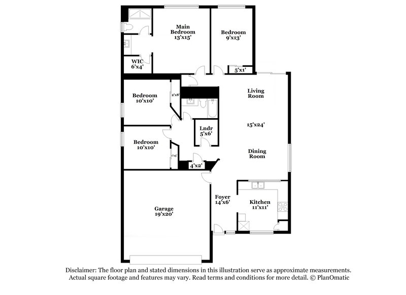 1,790/Mo, 15345 W Laurel Ln Surprise, AZ 85379 Floor Plan View