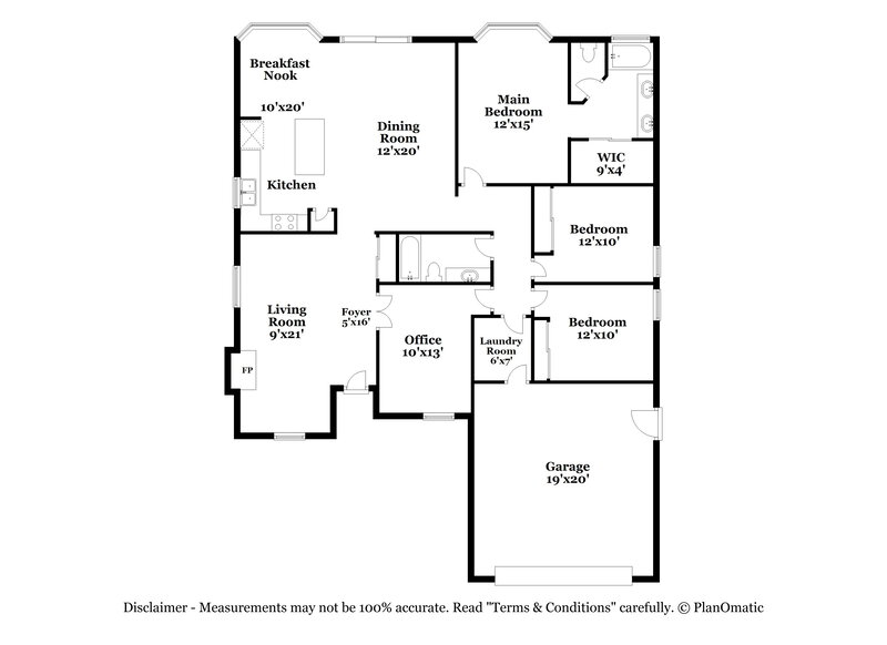 2,230/Mo, 2201 S 82nd Ln Phoenix, AZ 85043 Floor Plan View
