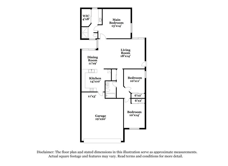 2,080/Mo, 18246 N 87th Dr Peoria, AZ 85382 Floor Plan View