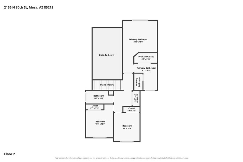 2,065/Mo, 2156 N 30th St Mesa, AZ 85213 Floor Plan View 2