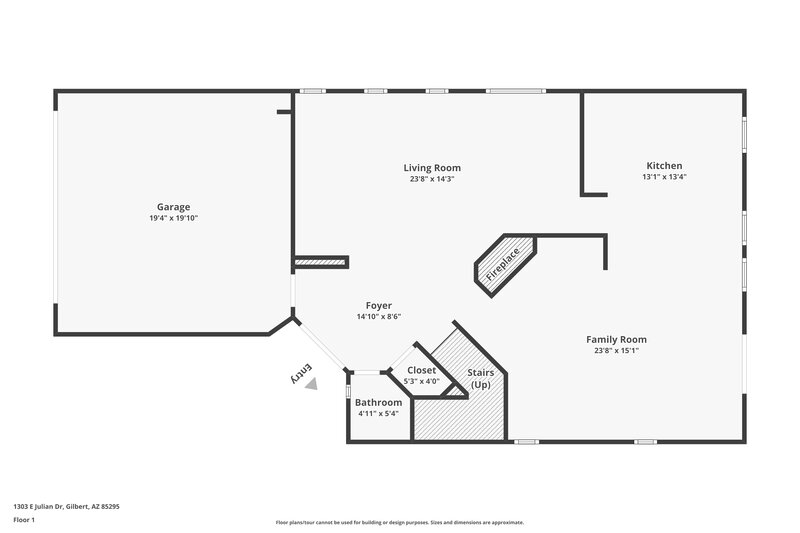 2,295/Mo, 1303 E Julian Dr Gilbert, AZ 85295 Floor Plan View