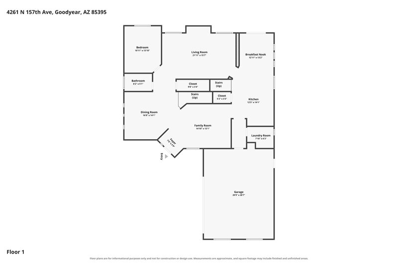 3,155/Mo, 4261 N 157th Ave Goodyear, AZ 85395 Floor Plan View