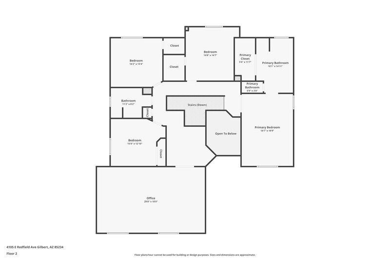 2,750/Mo, 4105 E Redfield Ave Gilbert, AZ 85234 Floor Plan View 2
