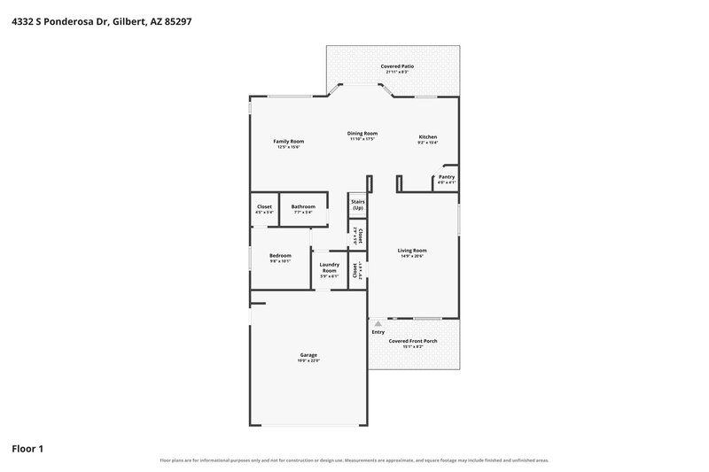 2,670/Mo, 4332 S Ponderosa Dr Gilbert, AZ 85297 Floor Plan View