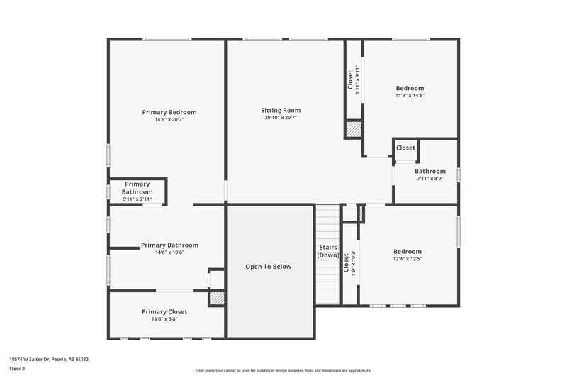 2,385/Mo, 10574 W Salter Dr Peoria, AZ 85382 Floor Plan View 2