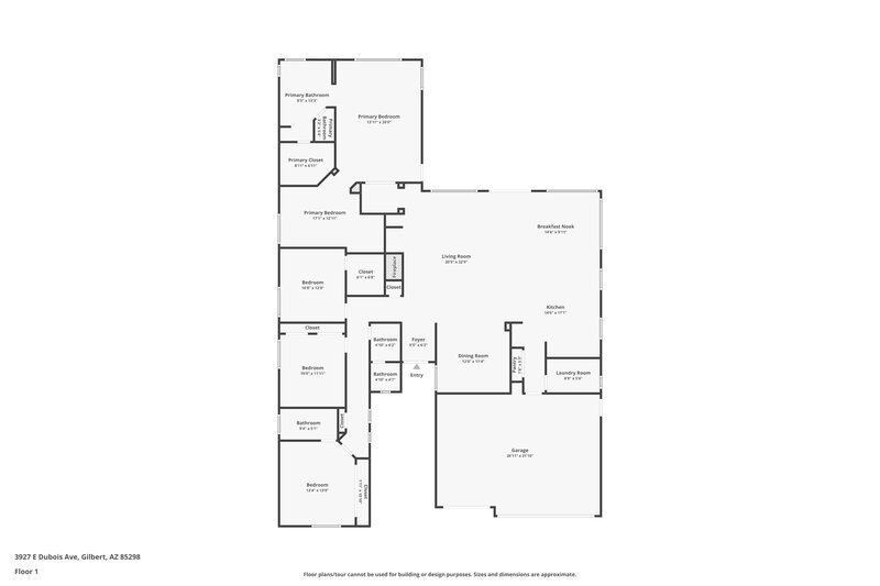 3,050/Mo, 3927 E Dubois Ave Gilbert, AZ 85298 Floor Plan View