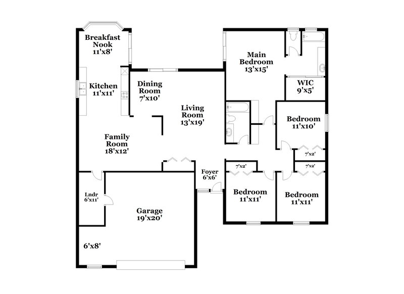 2,495/Mo, 443 E Melody Ln Gilbert, AZ 85234 Floor Plan View