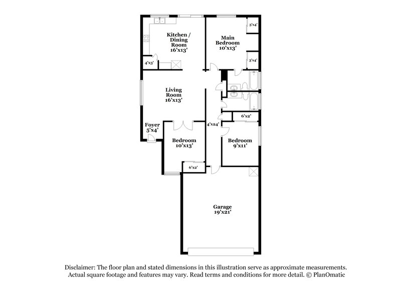 1,780/Mo, 12805 N 121st Dr El Mirage, AZ 85335 Floor Plan View