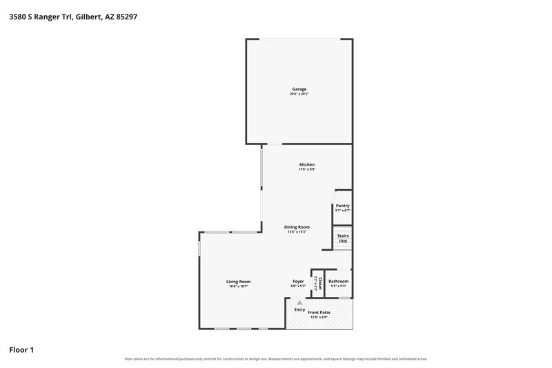 2,685/Mo, 3580 S Ranger Trl Gilbert, AZ 85297 Floor Plan View