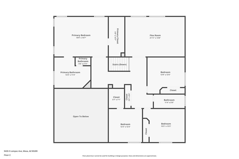 2,780/Mo, 9435 E Lompoc Ave Mesa, AZ 85209 Floor Plan View 2