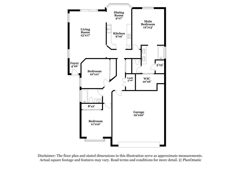 2,220/Mo, 341 N Fresno St Chandler, AZ 85225 Floor Plan View