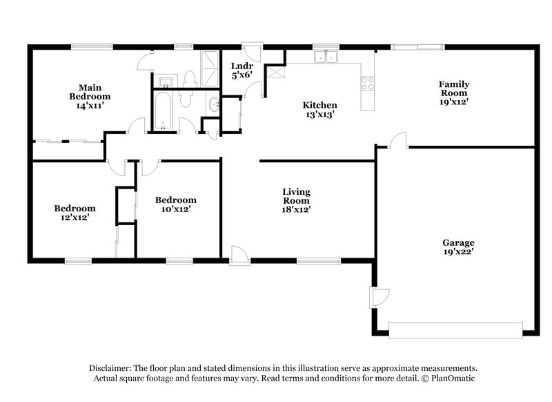 2,030/Mo, 11002 N 42nd Ave Phoenix, AZ 85029 Floor Plan View