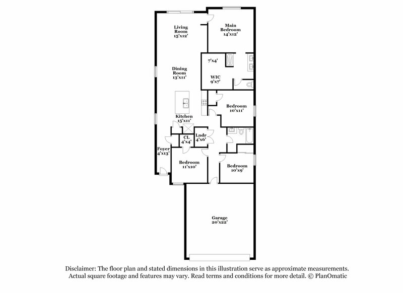 1,980/Mo, 10735 W Chipman Rd Tolleson, AZ 85353 Floor Plan View