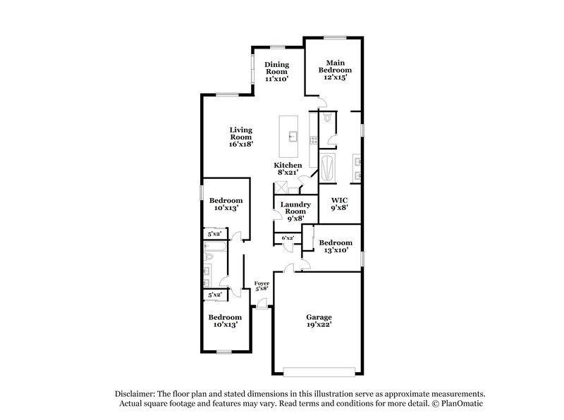 2,170/Mo, 5643 W Walatowa St Laveen, AZ 85339 Floor Plan View