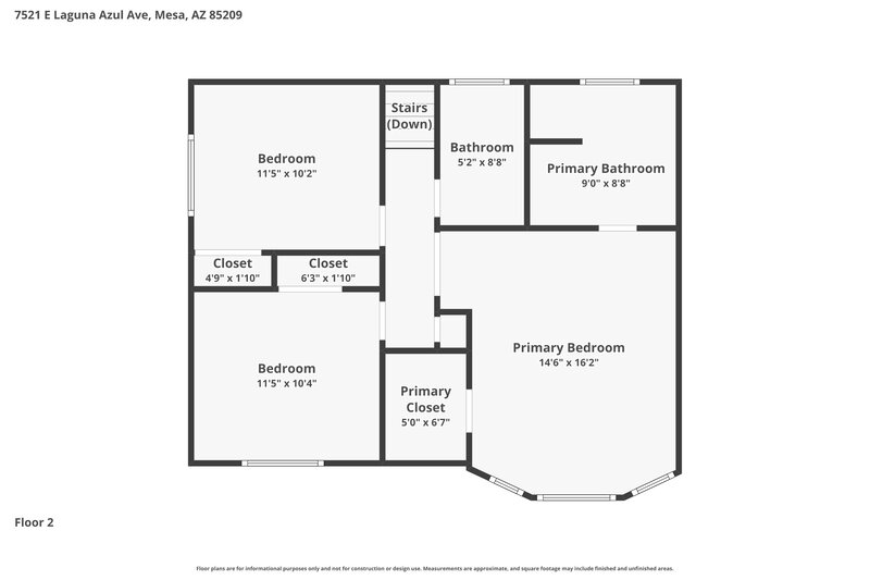 2,315/Mo, 7521 E Laguna Azul Ave Mesa, AZ 85209 Floor Plan View 2