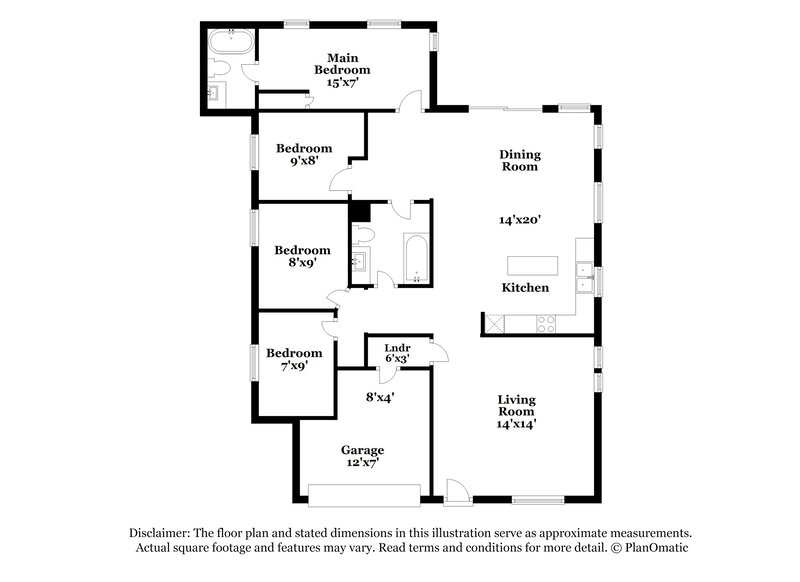 2,305/Mo, 10521 W Robin Ln Peoria, AZ 85383 Floor Plan View