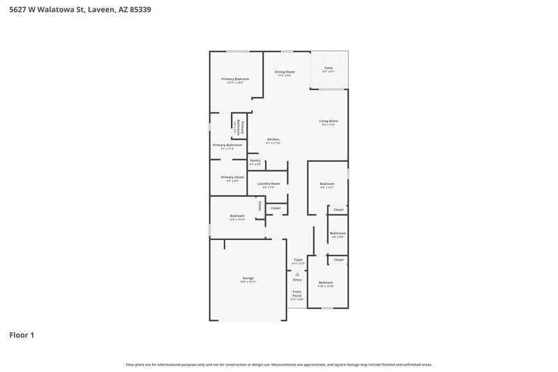 2,365/Mo, 5627 W Walatowa St Laveen, AZ 85339 Floor Plan View