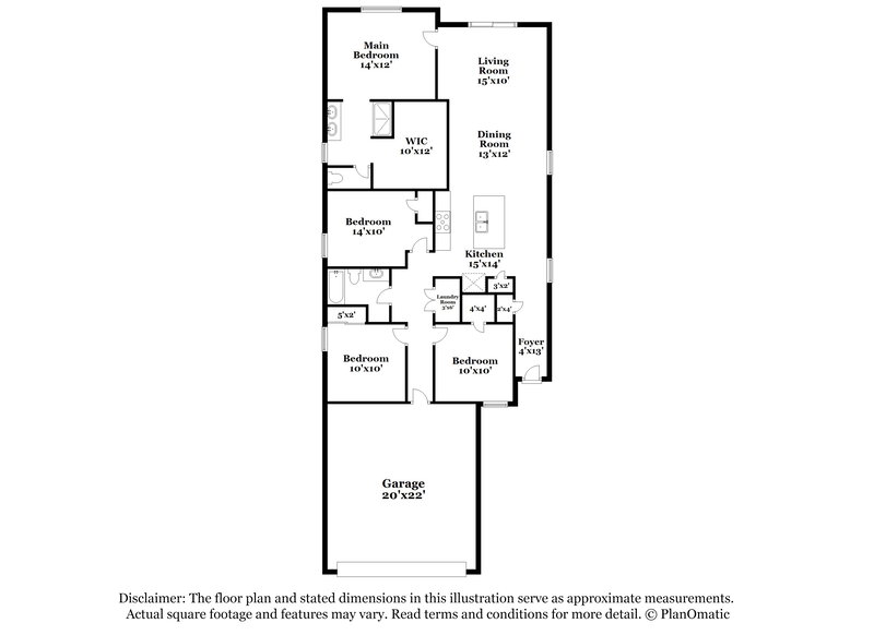 2,140/Mo, 10738 W Mobile Ln Tolleson, AZ 85353 Floor Plan View