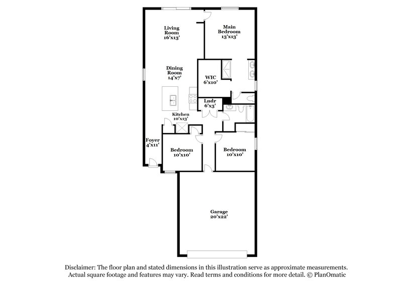 1,905/Mo, 10739 W Chipman Rd Tolleson, AZ 85353 Floor Plan View
