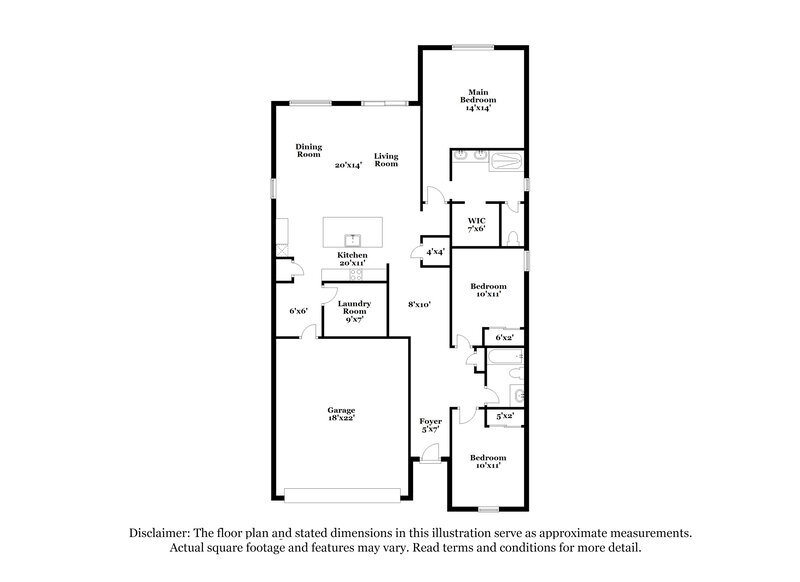 1,865/Mo, 11010 W Luxton Ln Tolleson, AZ 85353 Floor Plan View