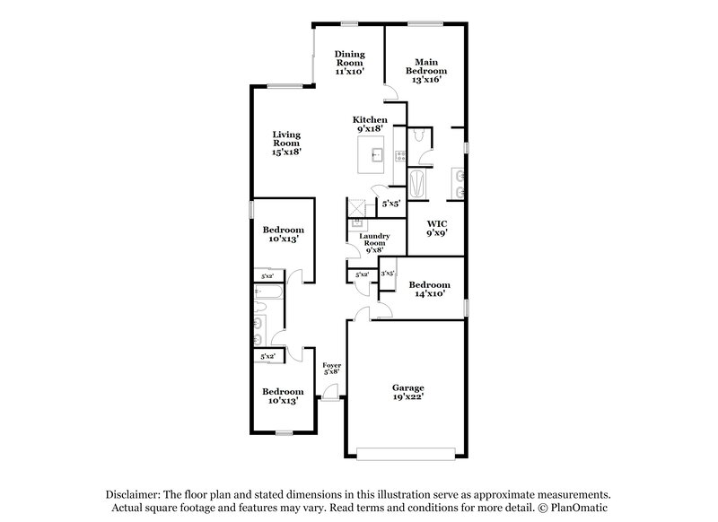 2,690/Mo, 11022 W Marguerite Ave Tolleson, AZ 85353 Floorplan View