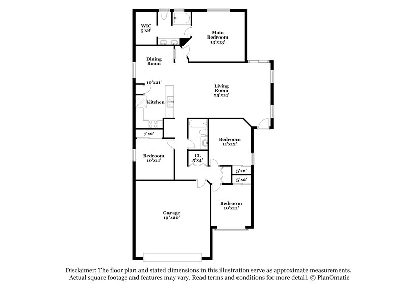 2,005/Mo, 14715 N 124th Ave El Mirage, AZ 85335 Floor Plan View