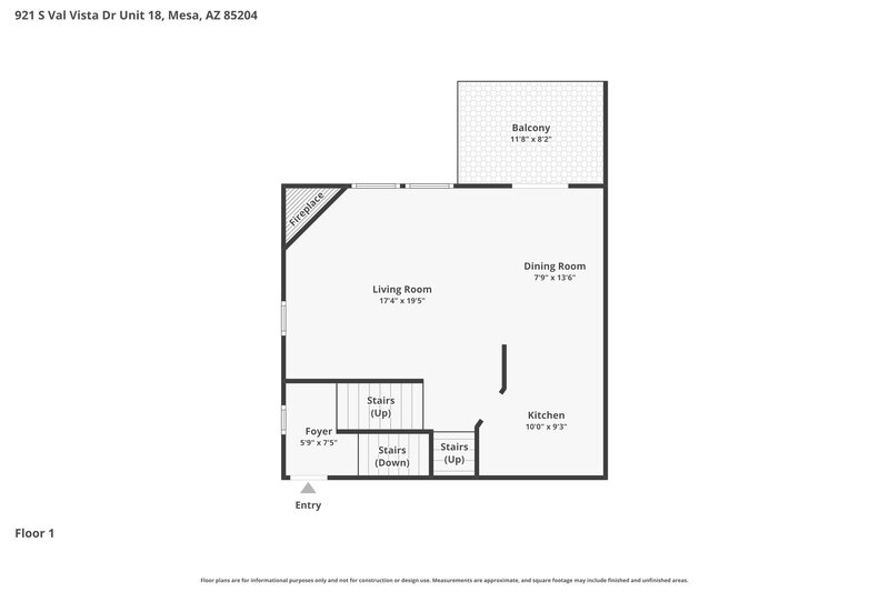 2,180/Mo, 921 S Val Vista Dr Unit 18 Mesa, AZ 85204 Floor Plan View 2