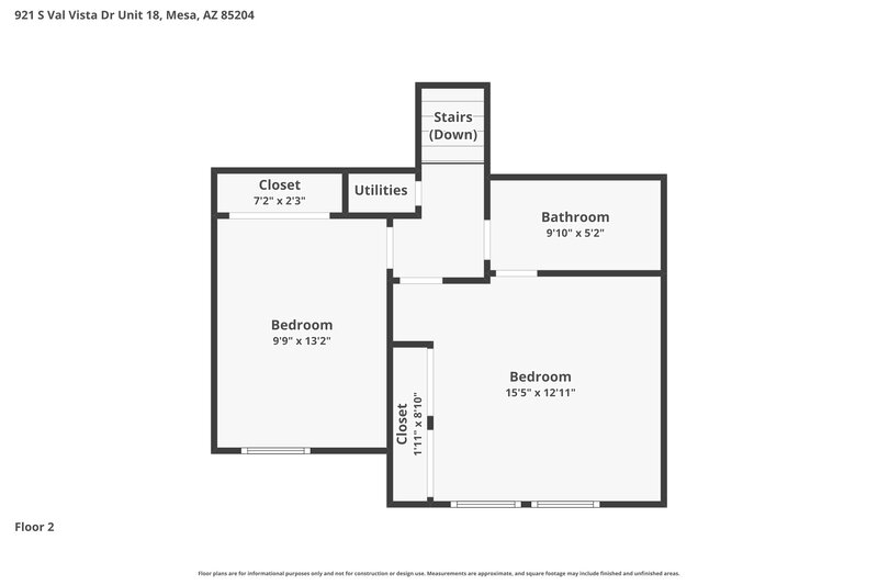 2,180/Mo, 921 S Val Vista Dr Unit 18 Mesa, AZ 85204 Floor Plan View 3