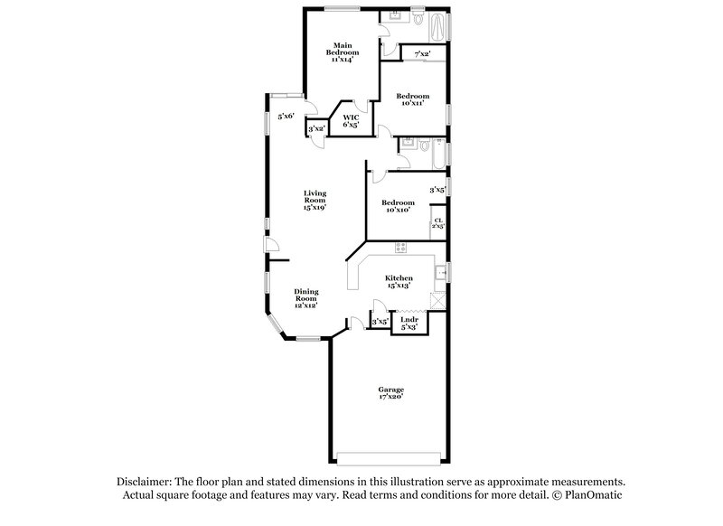 2,320/Mo, 3207 E Kerry Ln Phoenix, AZ 85050 Floor Plan View