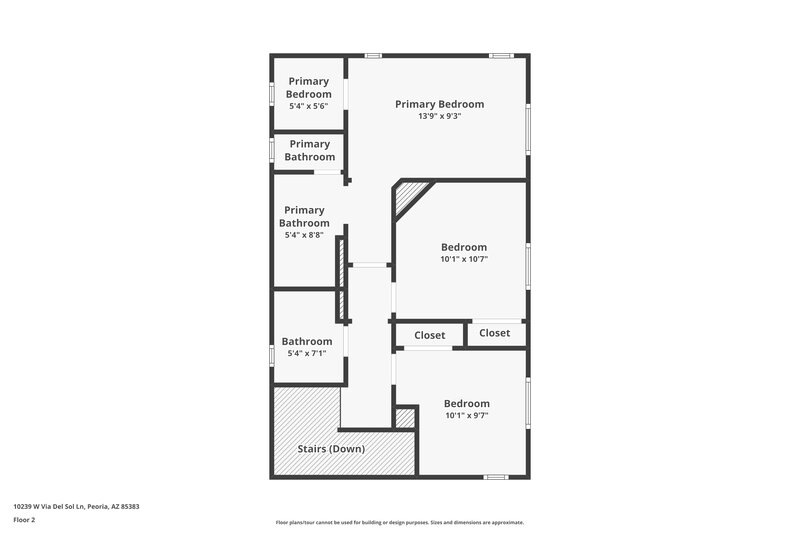 1,800/Mo, 10239 W Via del Sol Peoria, AZ 85383 Floor Plan View 2