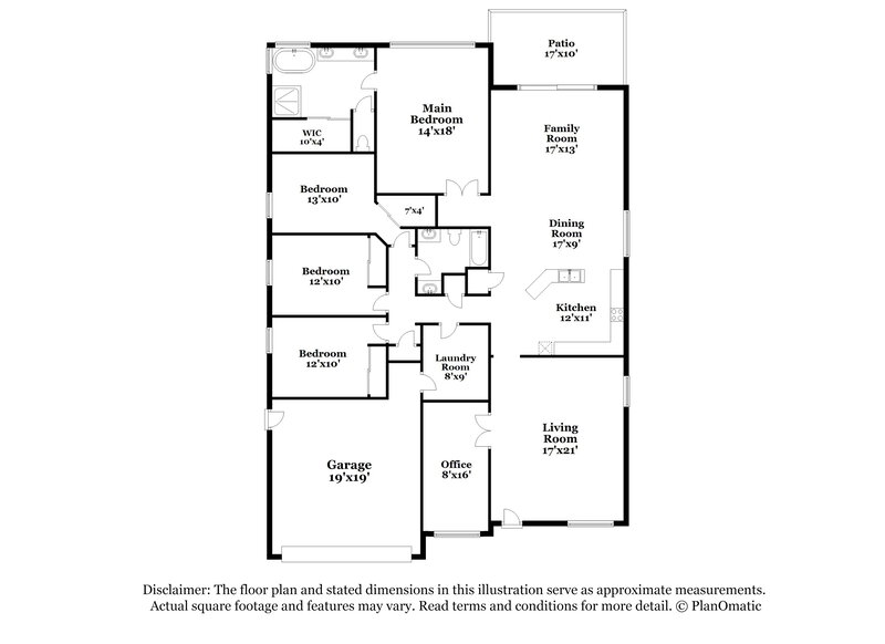 2,205/Mo, 10416 W Carlota Ln Peoria, AZ 85383 Floor Plan View