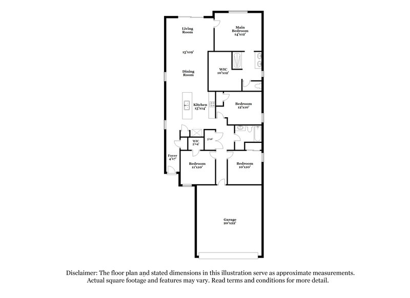 2,235/Mo, 4810 S 107th Ln Tolleson, AZ 85353 Floor Plan View