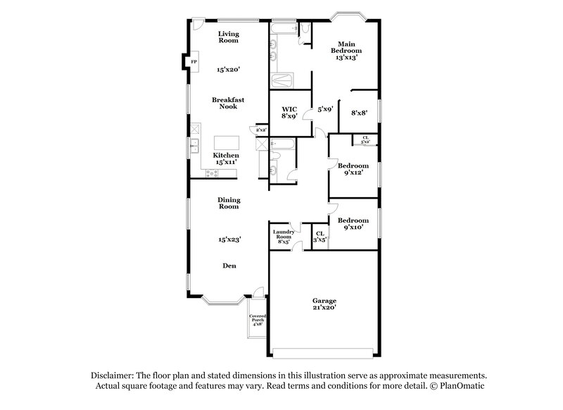 2,750/Mo, 4304 E Rowel Rd Phoenix, AZ 85050 Floor Plan View