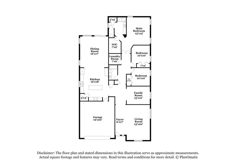2,010/Mo, 13625 W Lisbon Ln Surprise, AZ 85379 Floor Plan View