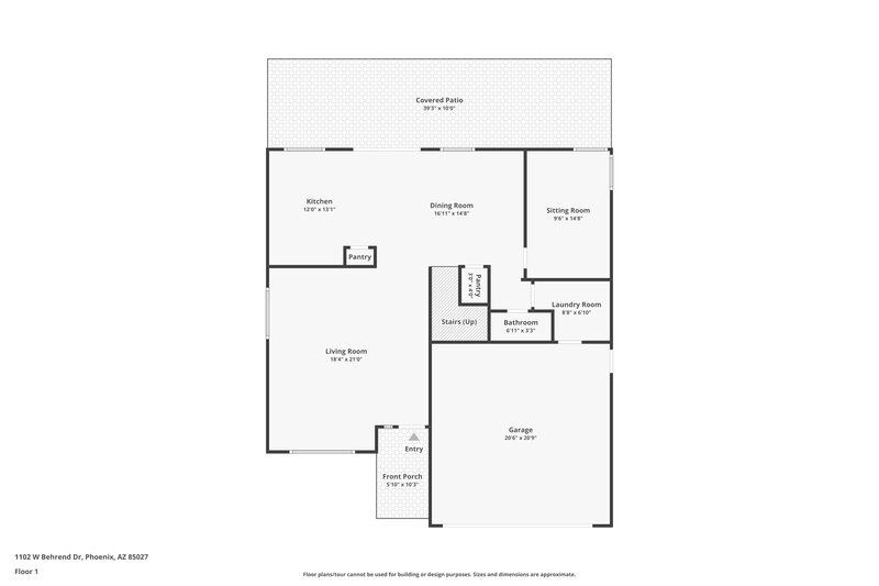 2,650/Mo, 1102 W Behrend Dr Phoenix, AZ 85027 Floor Plan View