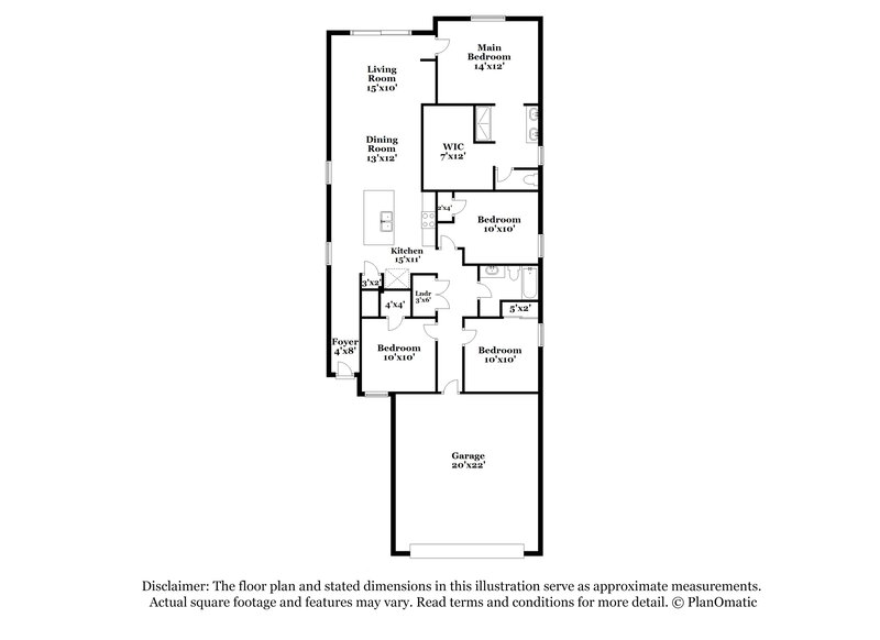 2,215/Mo, 4904 S 107th Ln Tolleson, AZ 85353 Floor Plan View