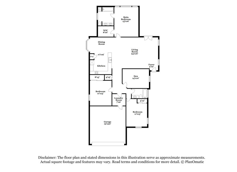3,150/Mo, 3792 S Joshua Tree Ln Gilbert, AZ 85297 Floor Plan View