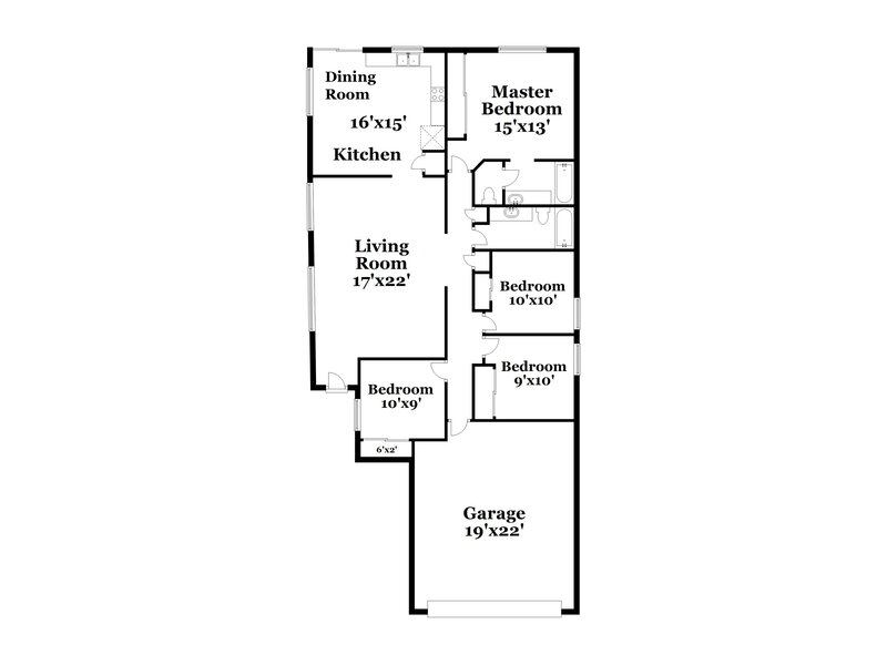 2,340/Mo, 3015 W Zachary Dr Phoenix, AZ 85027 Floor Plan View