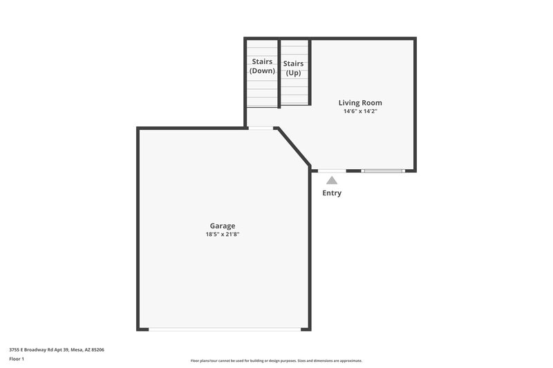 1,995/Mo, 3755 E Broadway Rd Unit 39 Mesa, AZ 85206 Floor Plan View