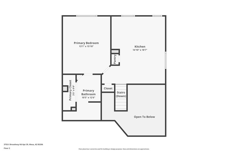 1,995/Mo, 3755 E Broadway Rd Unit 39 Mesa, AZ 85206 Floor Plan View 2