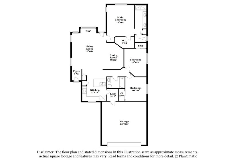 1,805/Mo, 17792 W Paradise Ln Surprise, AZ 85388 Floor Plan View