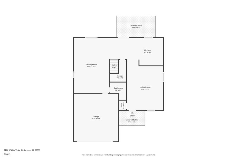 2,235/Mo, 7206 W Alta Vista Rd Laveen, AZ 85339 Floor Plan View