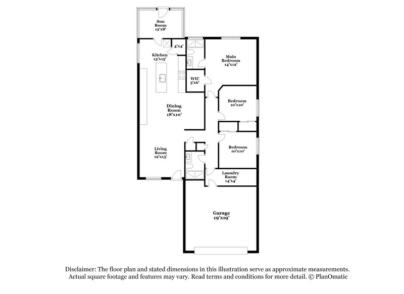 2,125/Mo, 15960 W Smokey Dr Surprise, AZ 85374 Floor Plan View