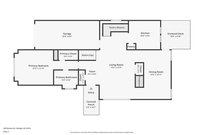 2,055/Mo, 429 Dickens Dr Raleigh, NC 27610 Floorplan View